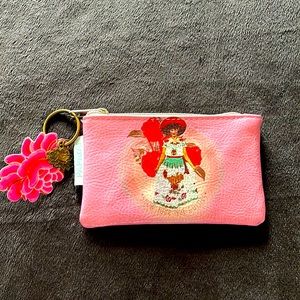 Papaya change purse “Show Your True Colors” 5.5Wx3.5H fabric lining.